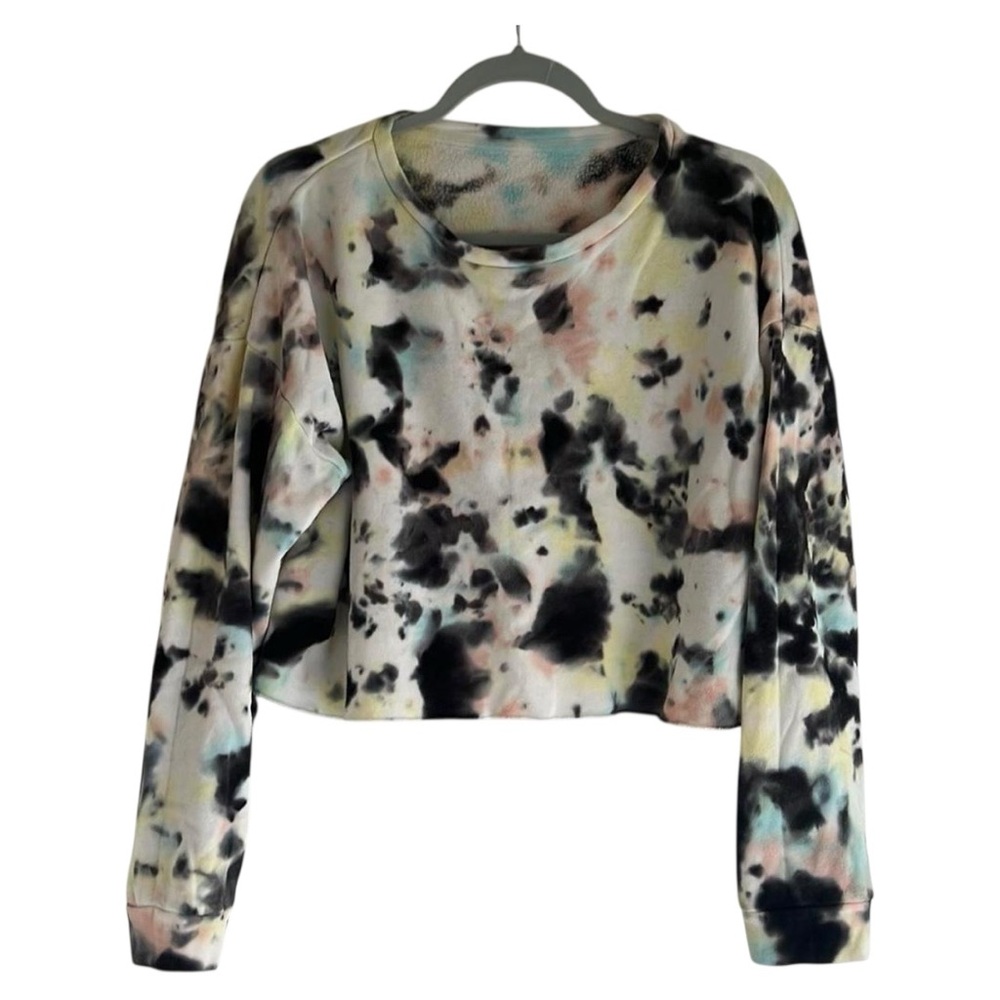 Colsie Black and Pastel Tie-Dye Sweatshirt